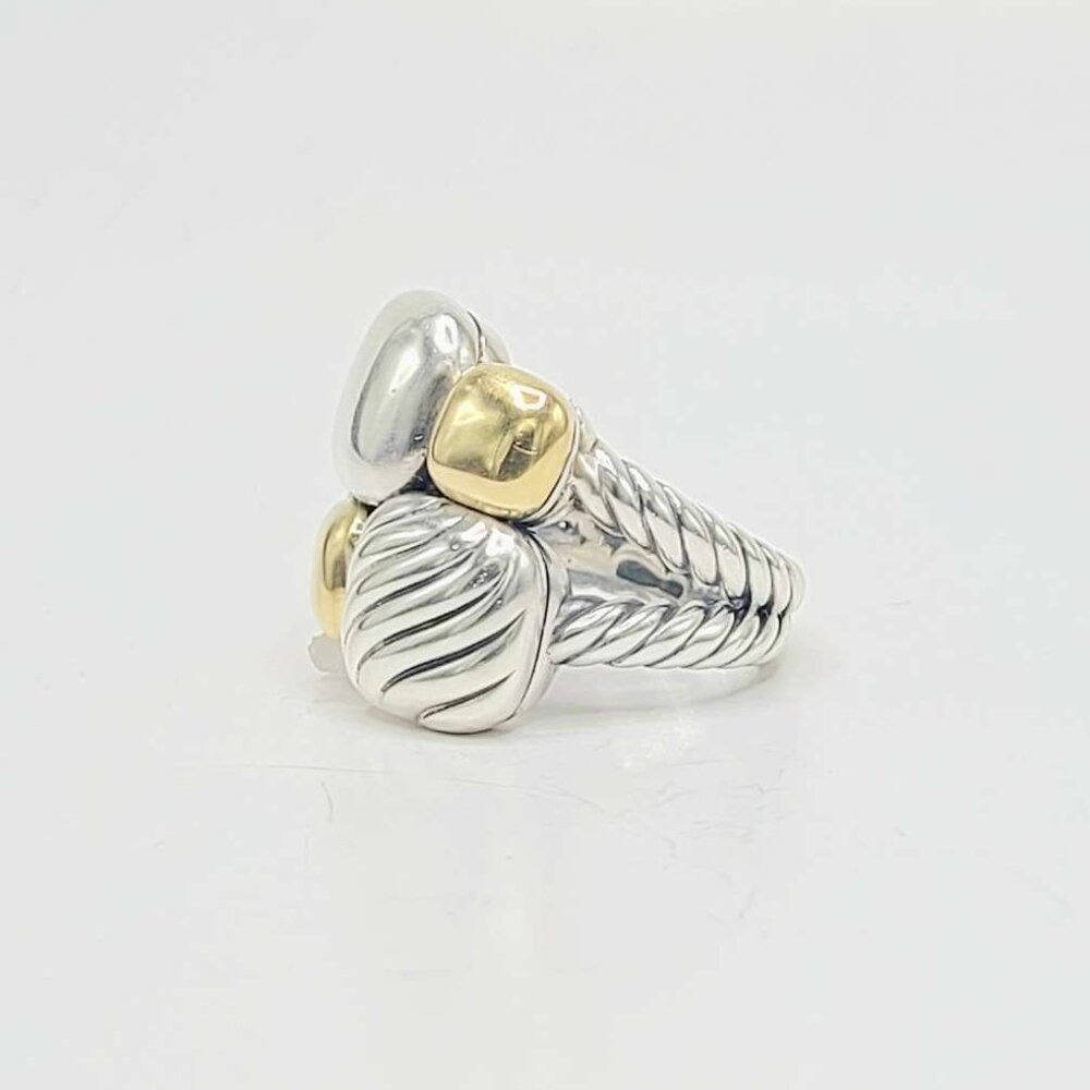 David Yurman Mosaic Chiclet Ring w/ 18K Yellow Gold - Size 6 - RARE - Picture 5 of 12